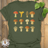 Lots of Mushrooms T-shirt Military Green / S T-Shirt
