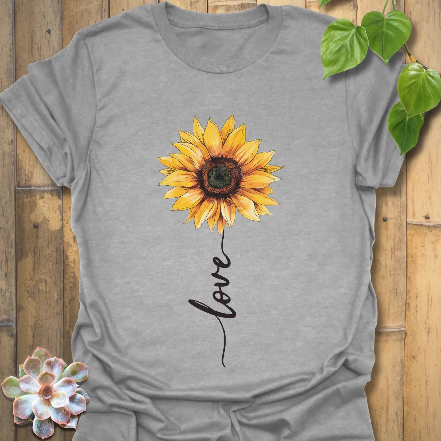 Love Sunflower T-shirt Sport Grey / S T-Shirt