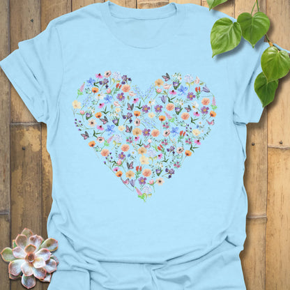 Loveheart T-shirt Light Blue / S T-Shirt