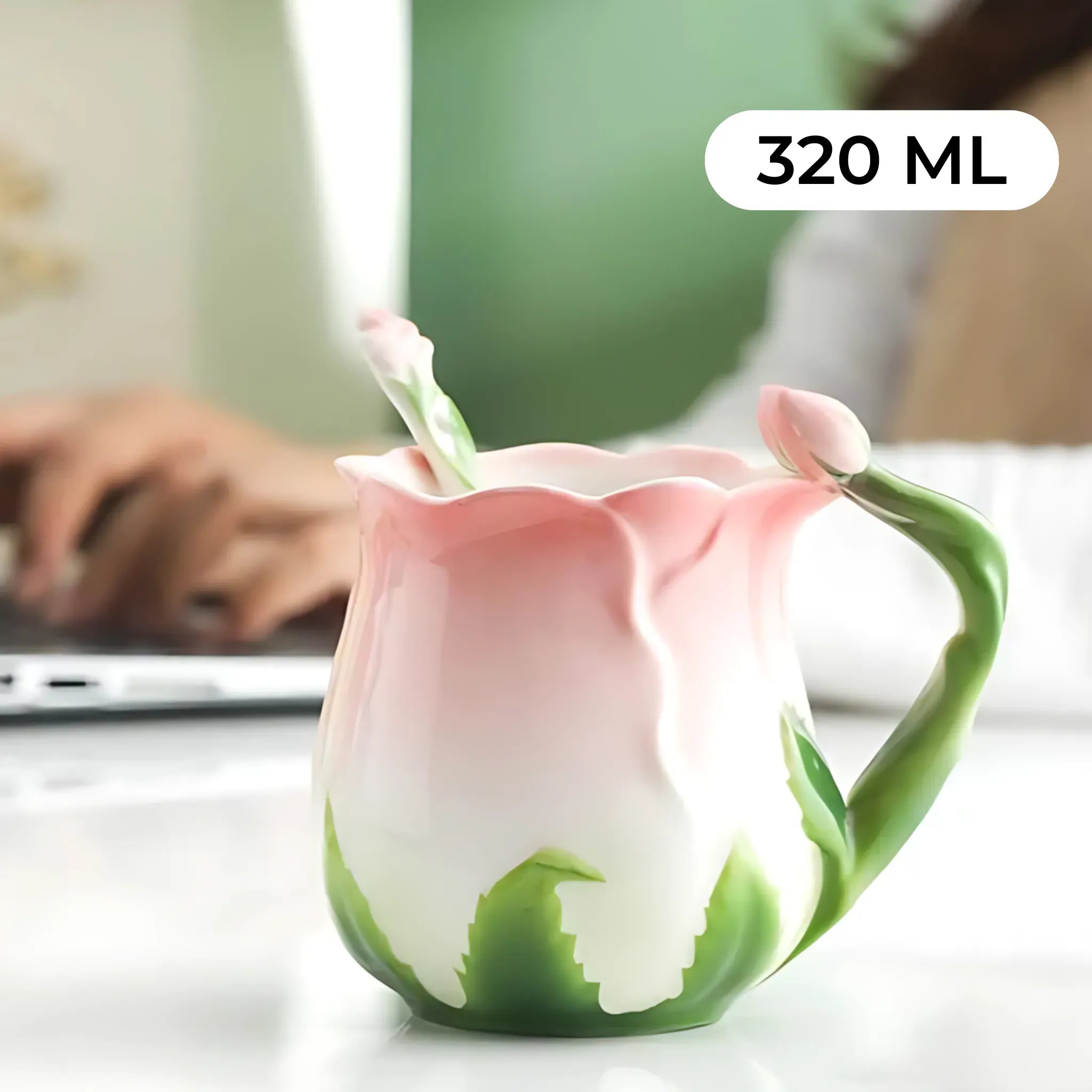 Luxury Ceramic Tea Cup &amp; Saucer Set - Elegant Floral Design 13-320ML / 101-200ml Ceramic Cups