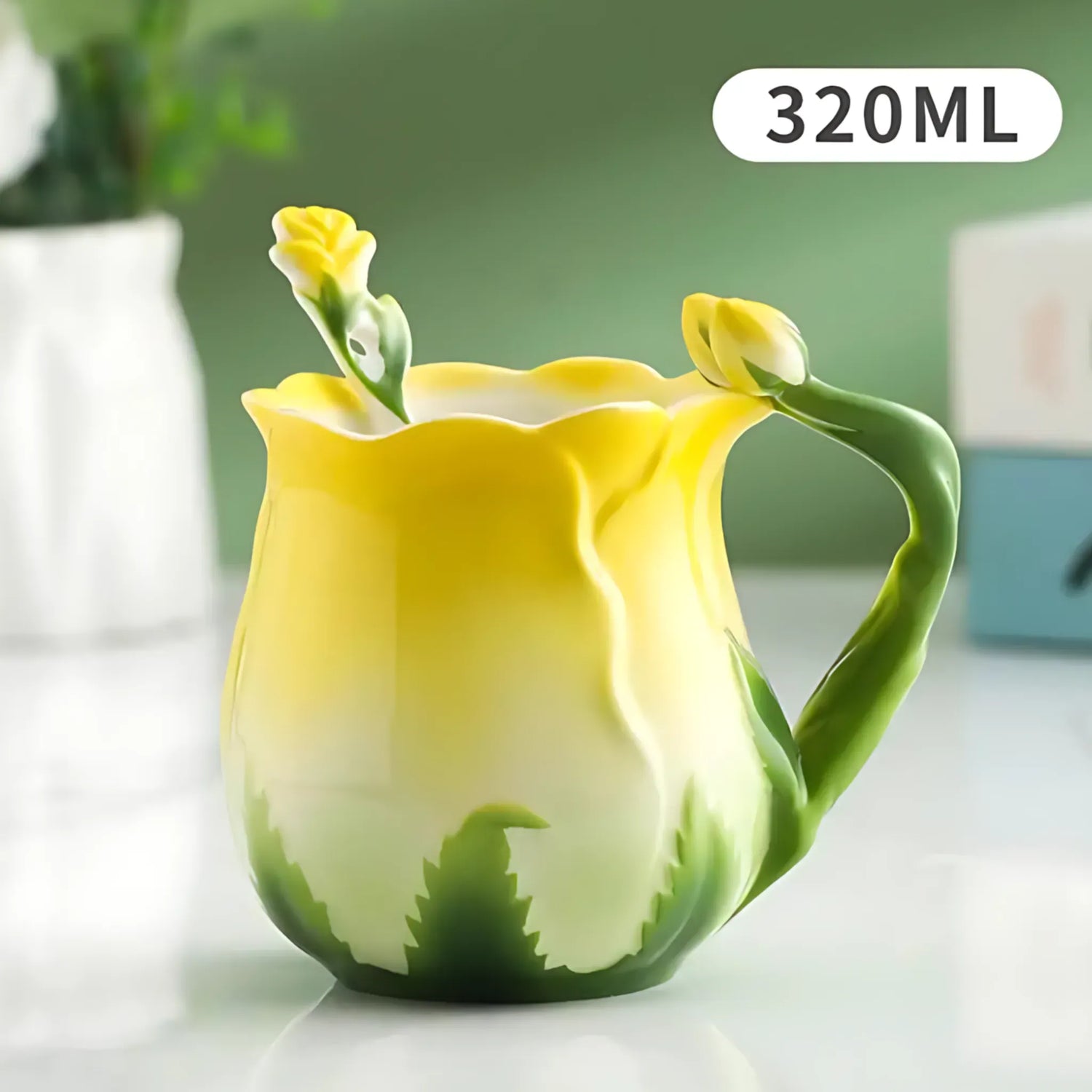 Luxury Ceramic Tea Cup &amp; Saucer Set - Elegant Floral Design 14-320ML / 101-200ml Ceramic Cups