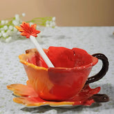 Luxury Ceramic Tea Cup & Saucer Set - Elegant Floral Design I-150ml / 101-200ml Ceramic Cups