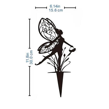 Magical Metal Garden Fairy – Whimsical Outdoor Decor for Lawn &amp; Patio TY3148-02 Garden Ornaments