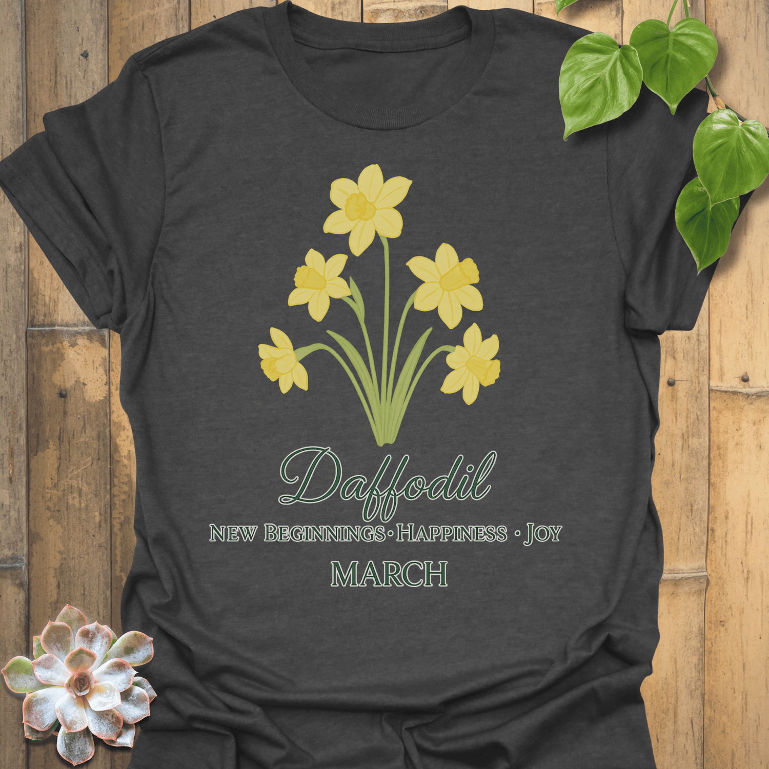 March Daffodil T-shirt Dark Heather / S T-Shirt