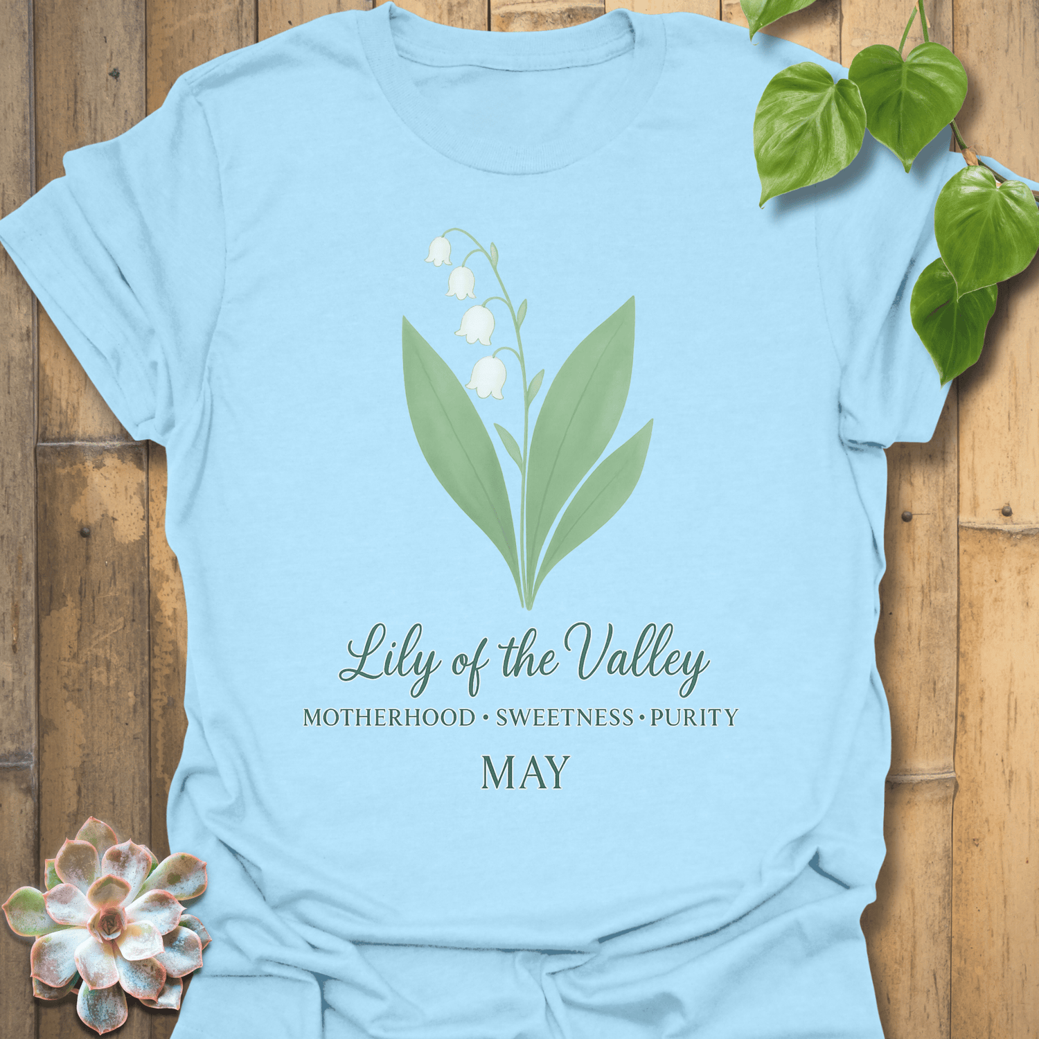 May Lily Of The Valley T-shirt Light Blue / S T-Shirt