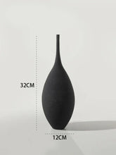 Minimalist Zenith Ceramic Vase – Handcrafted Elegance in Monochrome Black 32cm vase