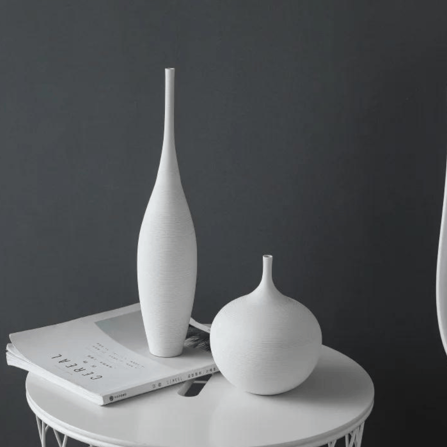 Minimalist Zenith Ceramic Vase – Handcrafted Elegance in Monochrome vase