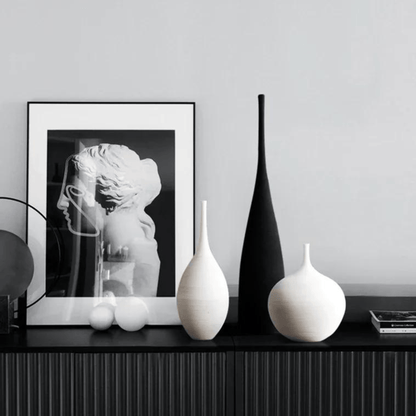 Minimalist Zenith Ceramic Vase – Handcrafted Elegance in Monochrome vase
