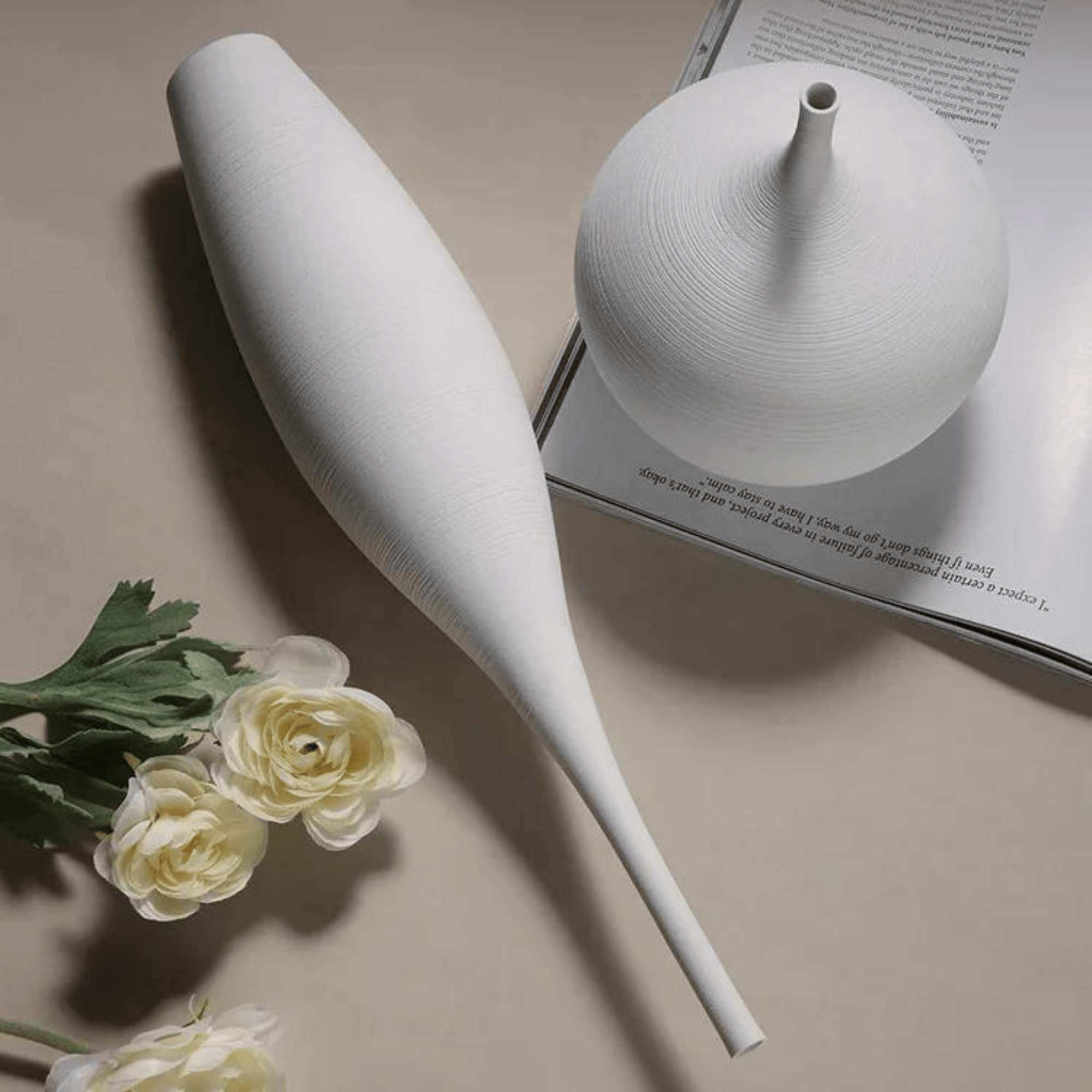 Minimalist Zenith Ceramic Vase – Handcrafted Elegance in Monochrome vase