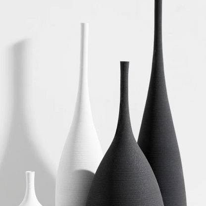 Minimalist Zenith Ceramic Vase – Handcrafted Elegance in Monochrome vase