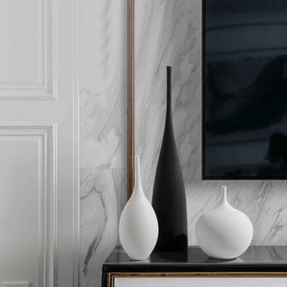 Minimalist Zenith Ceramic Vase – Handcrafted Elegance in Monochrome vase