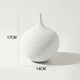 Minimalist Zenith Ceramic Vase – Handcrafted Elegance in Monochrome White 17cm vase