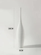 Minimalist Zenith Ceramic Vase – Handcrafted Elegance in Monochrome White 38cm vase