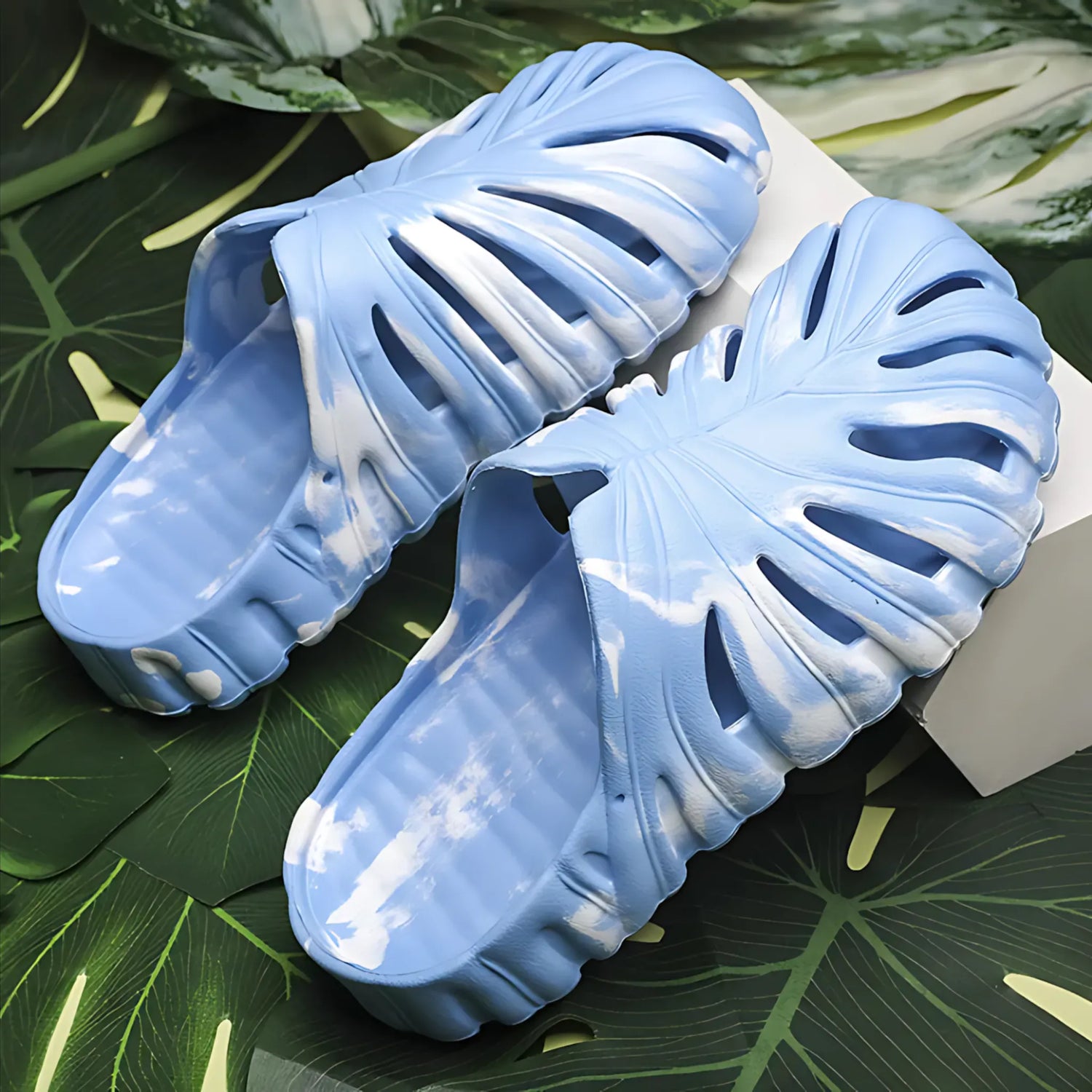 Monstera Slides - Unisex Outdoor Beach Slippers for Comfort Slipper