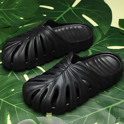 Monstera Slides - Unisex Outdoor Beach Slippers for Comfort Slipper