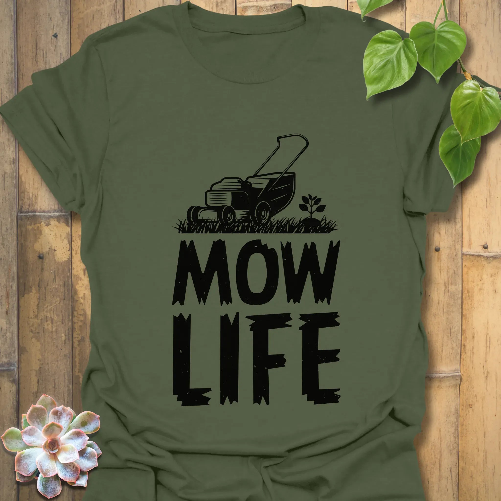 Mow Life T-shirt Military Green / S T-Shirt