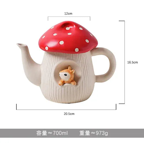 Mushroom Ceramic Tableware 301-400ml / kettle Ceramic Mugs