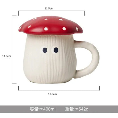 Mushroom Ceramic Tableware 301-400ml / Mug Ceramic Mugs