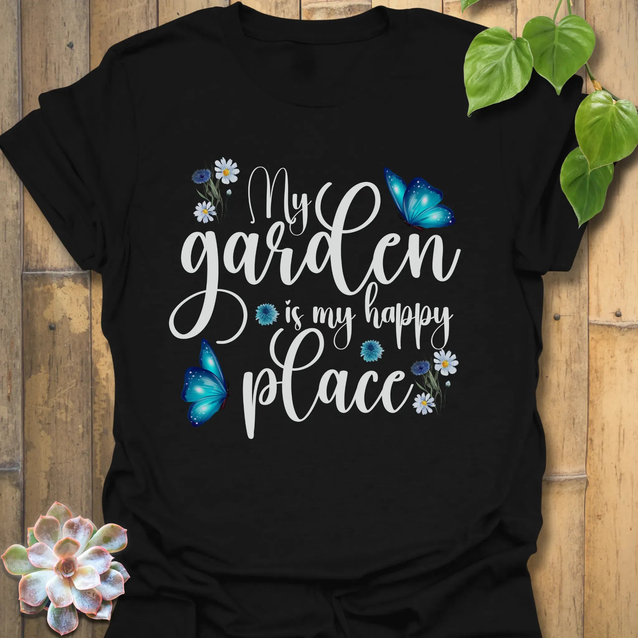 My Garden Is My Happy Place Fun T-shirt Black / S T-Shirt