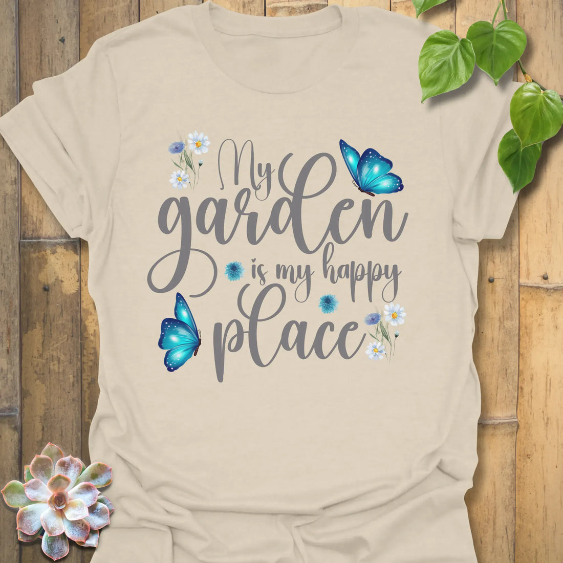 My Garden Is My Happy Place Fun T-shirt Natural / S T-Shirt