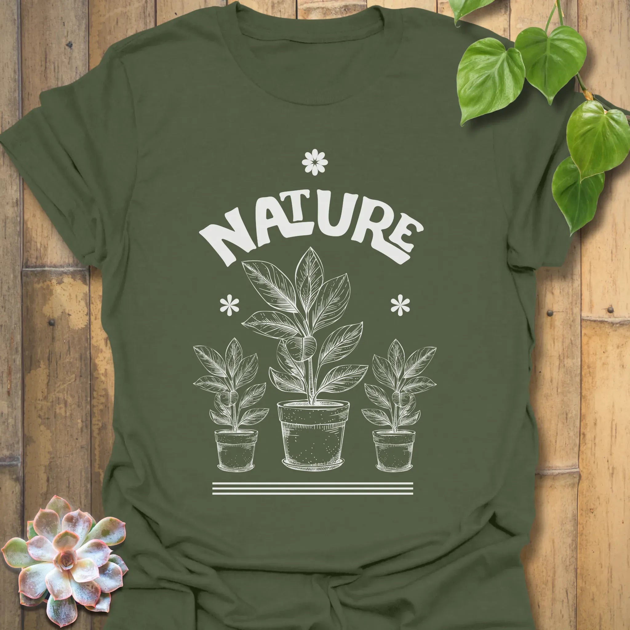 Nature T-shirt Military Green / S T-Shirt