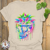 Neon Bloom Skull T-shirt Natural / S T-Shirt