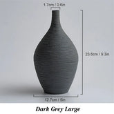 Nordic Ceramic Vase Grey-L Flower Vase