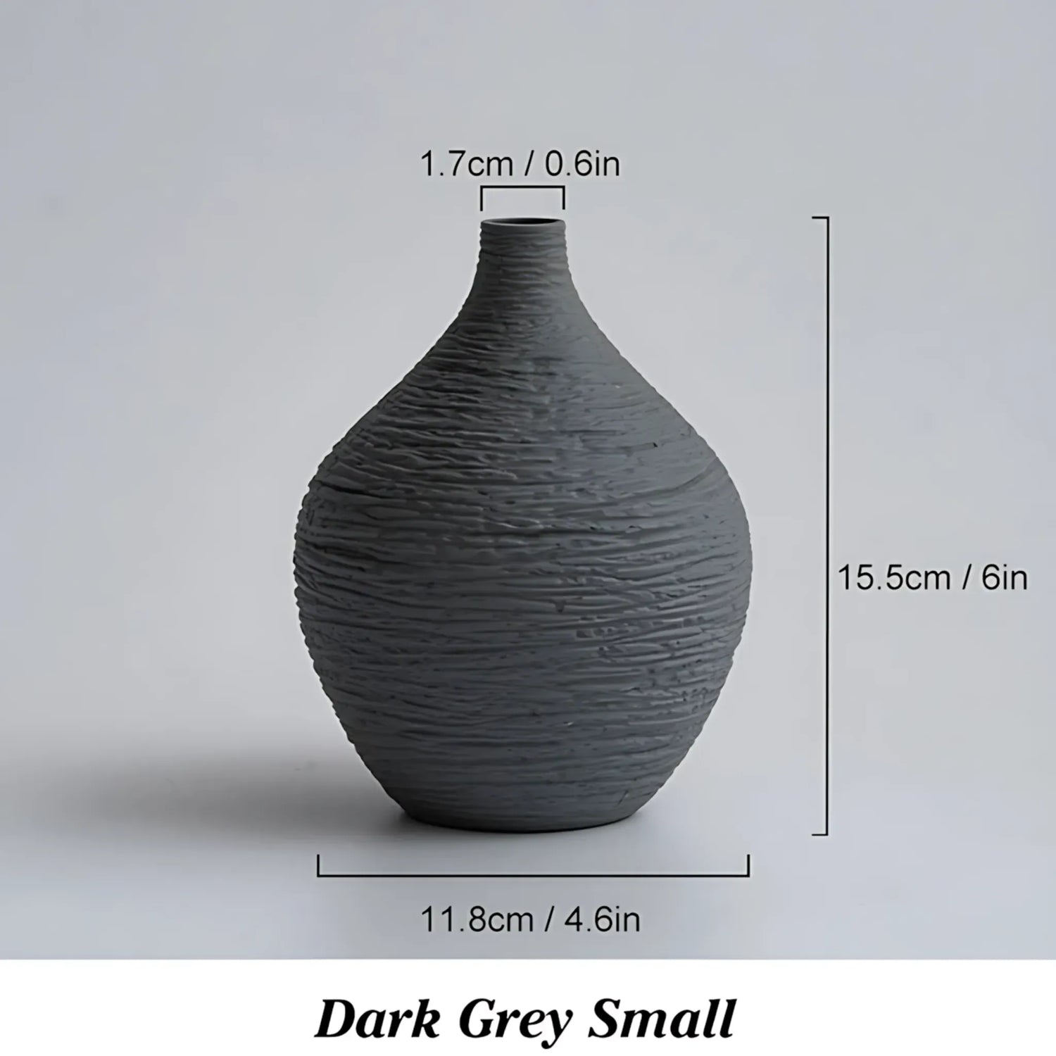 Nordic Ceramic Vase Grey-S Flower Vase