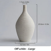 Nordic Ceramic Vase Off White-L Flower Vase