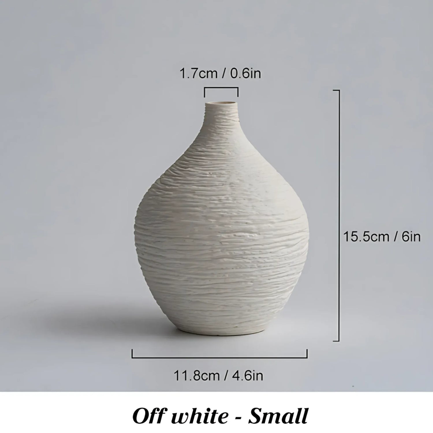 Nordic Ceramic Vase Off White-S Flower Vase