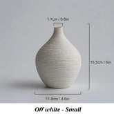 Nordic Ceramic Vase Off White-S Flower Vase