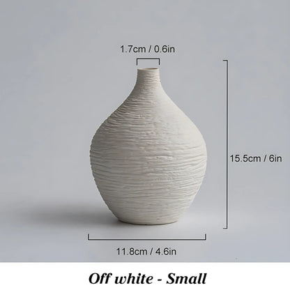 Nordic Ceramic Vase Off White-S Flower Vase