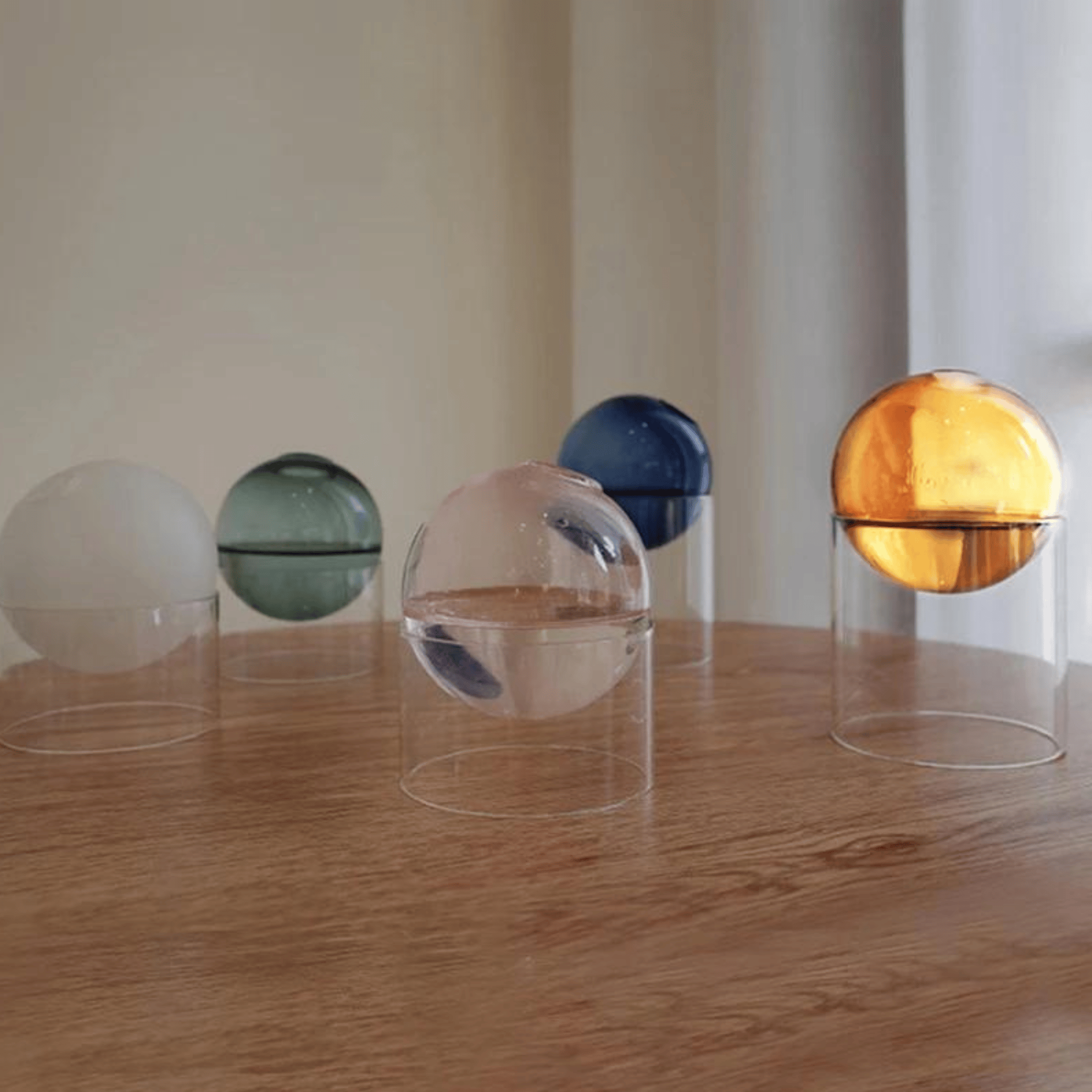 Nordic Minimalist Sphere Vase | Multicolour Borosilicate Glass vase