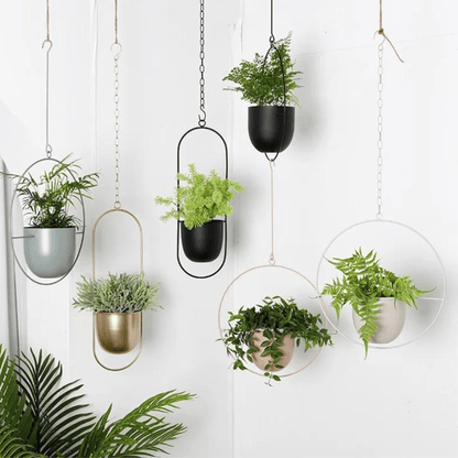 Nordic Style Metal Plant Hanger - Sturdy &amp; Durable Hanging Pots Plant holder