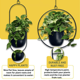 Nordic Style Metal Plant Hanger - Sturdy & Durable Hanging Pots Plant holder