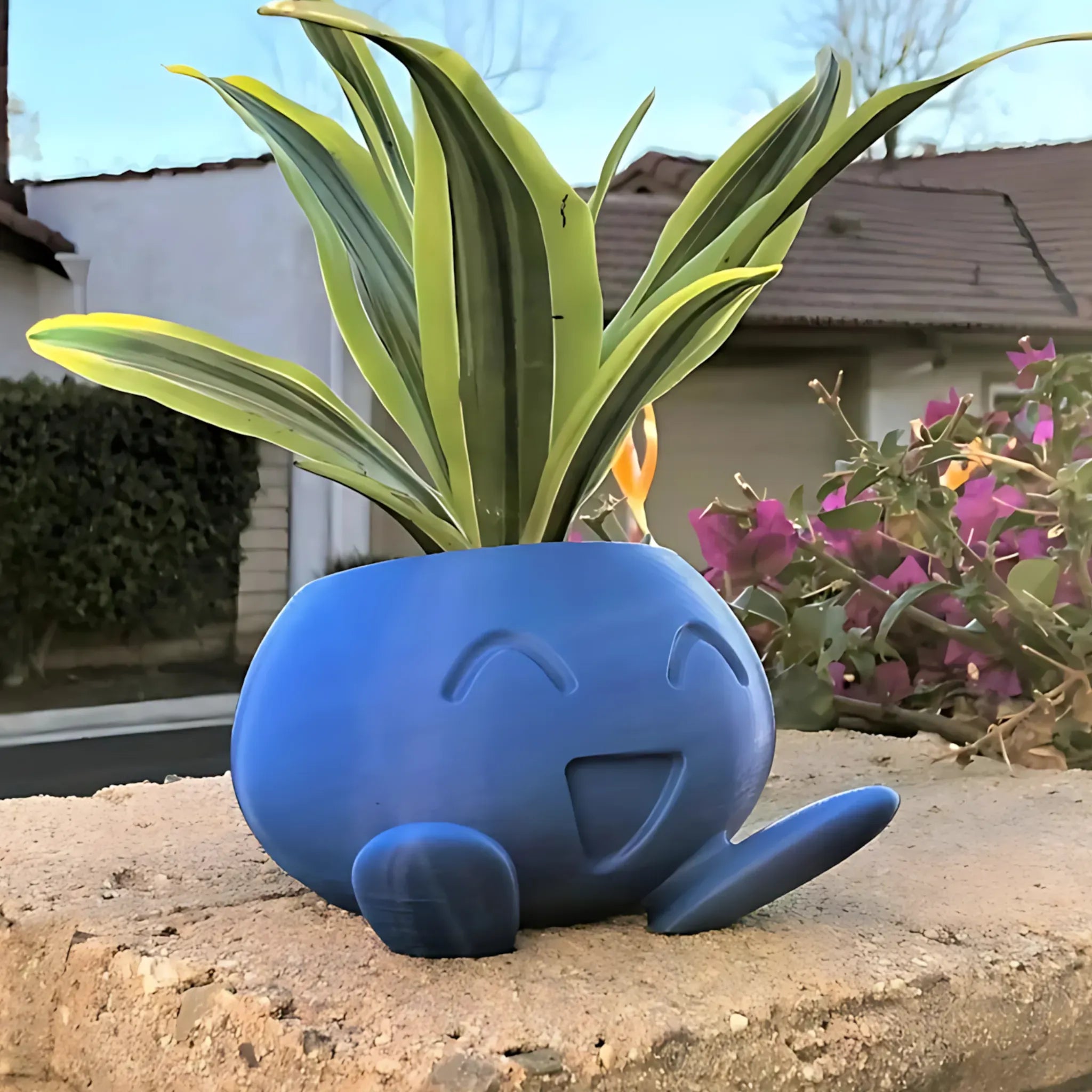 Oddish Planter - Cute Succulent Flower Pot for Home Decor Blue / S Pot Plant Holder