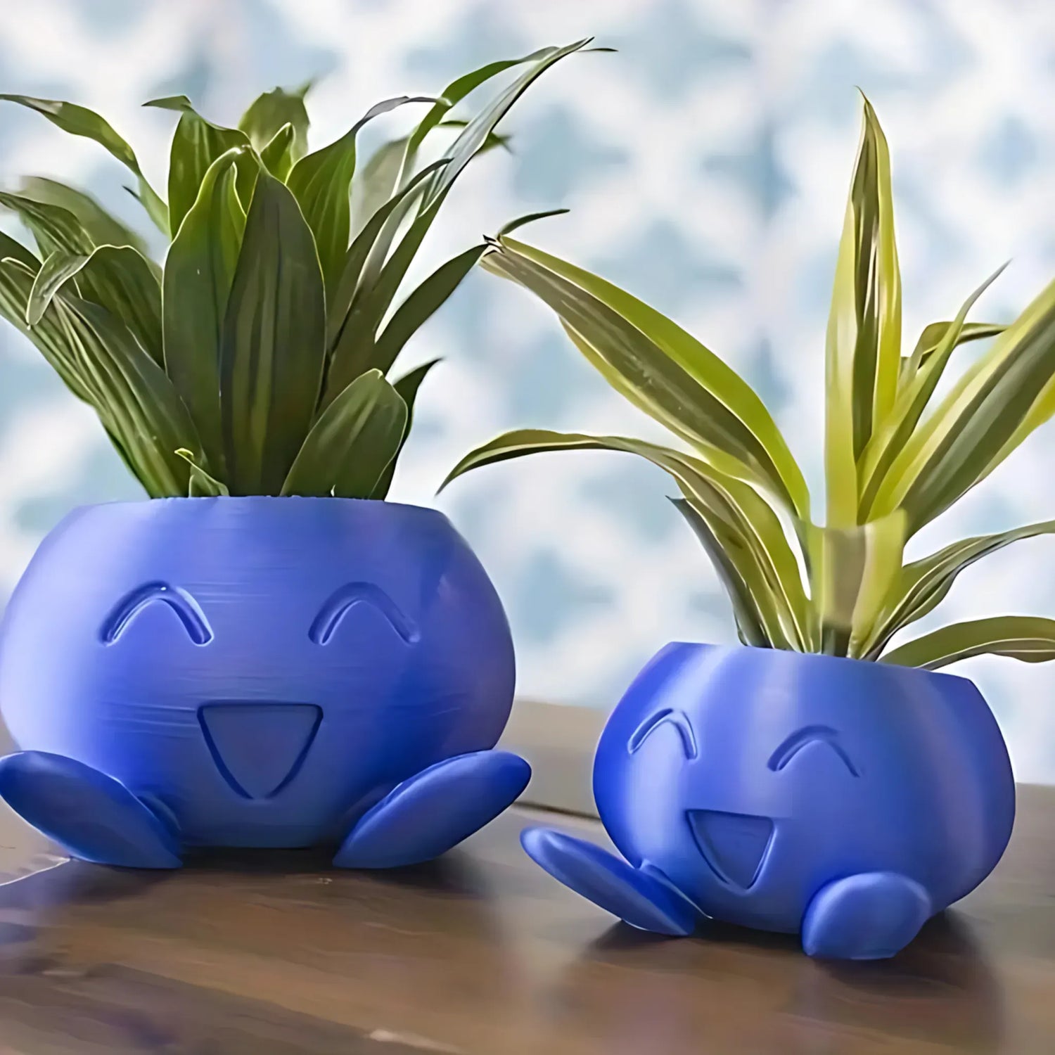 Oddish Planter - Cute Succulent Flower Pot for Home Decor Blue / S Pot Plant Holder