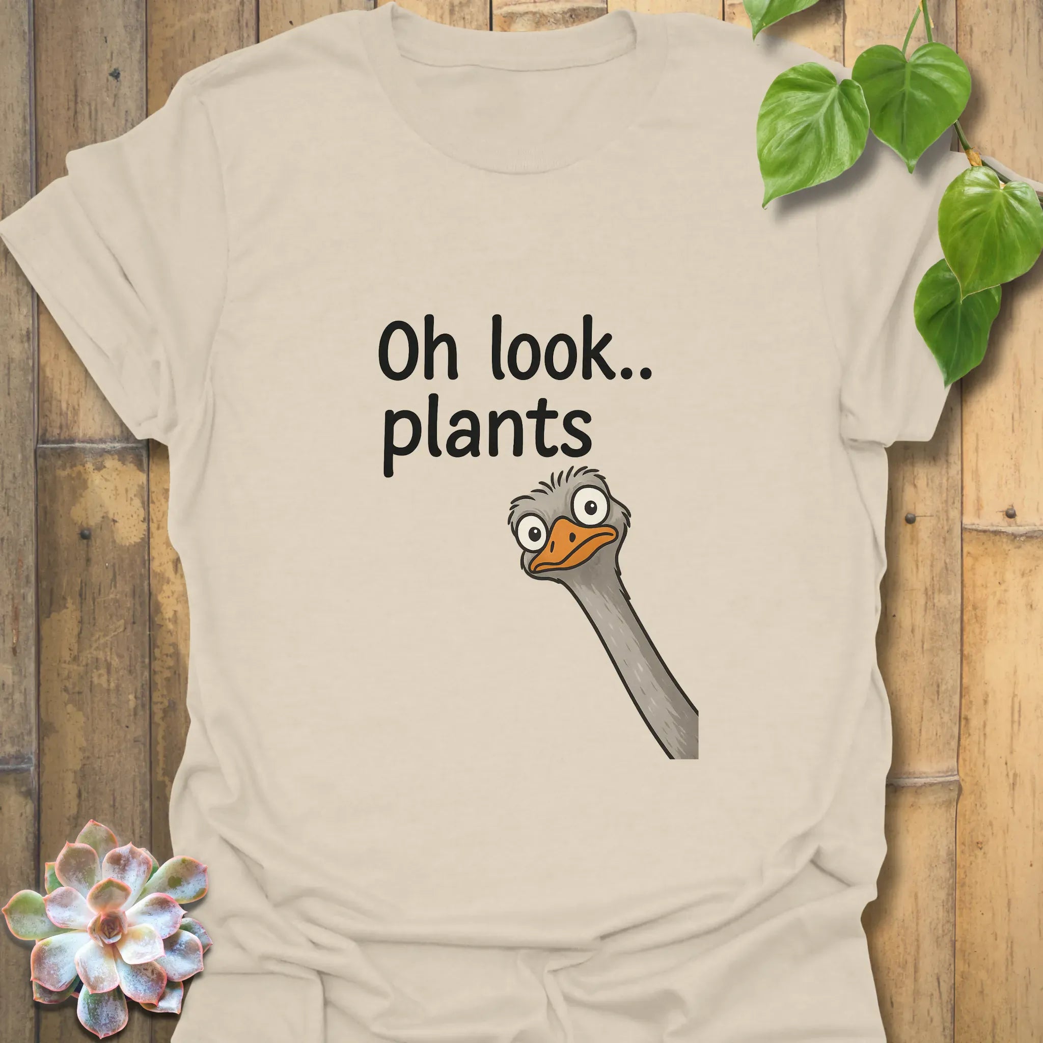 Oh Look Plants T-shirt Natural / S T-Shirt