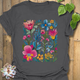 Painted Petals T-shirt Charcoal / S T-Shirt