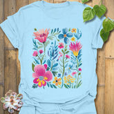 Painted Petals T-shirt Light Blue / S T-Shirt