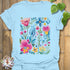 Painted Petals T-shirt Light Blue / S T-Shirt