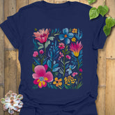 Painted Petals T-shirt Navy / S T-Shirt