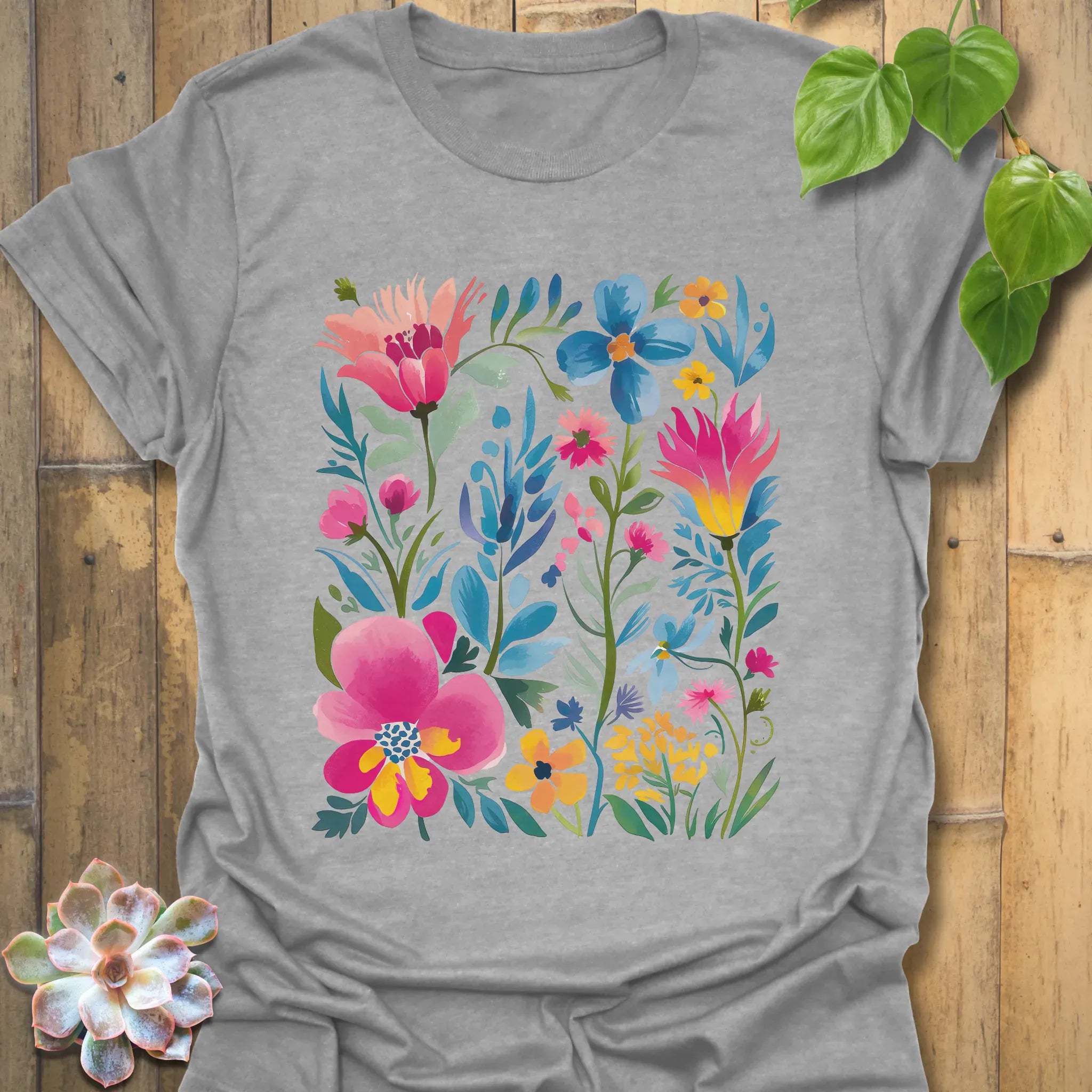 Painted Petals T-shirt Sport Grey / S T-Shirt