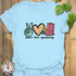 Peace Love Gardening T-shirt Light Blue / S T-Shirt
