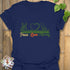 Peace Love Mowing T-shirt Navy / S T-Shirt