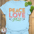 Peace Love Plant T-Shirt Light Blue / S T-Shirt
