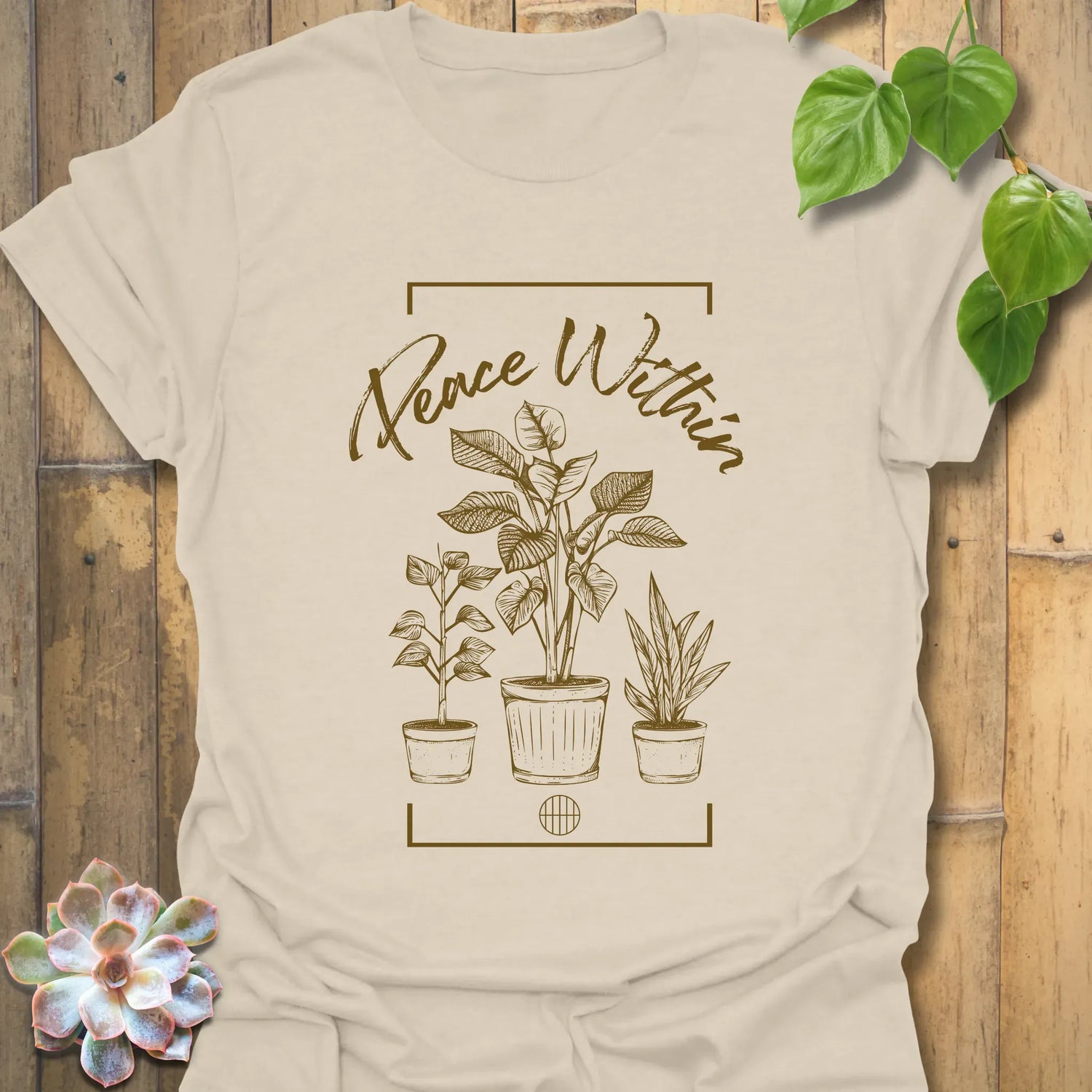 Peace Within T-shirt Natural / S T-Shirt