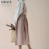 Pinafore Cotton Vintage Cross Back Apron with Pockets for Women apron