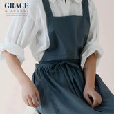 Pinafore Cotton Vintage Cross Back Apron with Pockets for Women apron