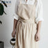 Pinafore Cotton Vintage Cross Back Apron with Pockets for Women Wheat apron